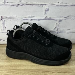 Orthofeet Coral 977 Black Comfort Sneakers Women's 9.5 D Wide Walking Knit Shoes